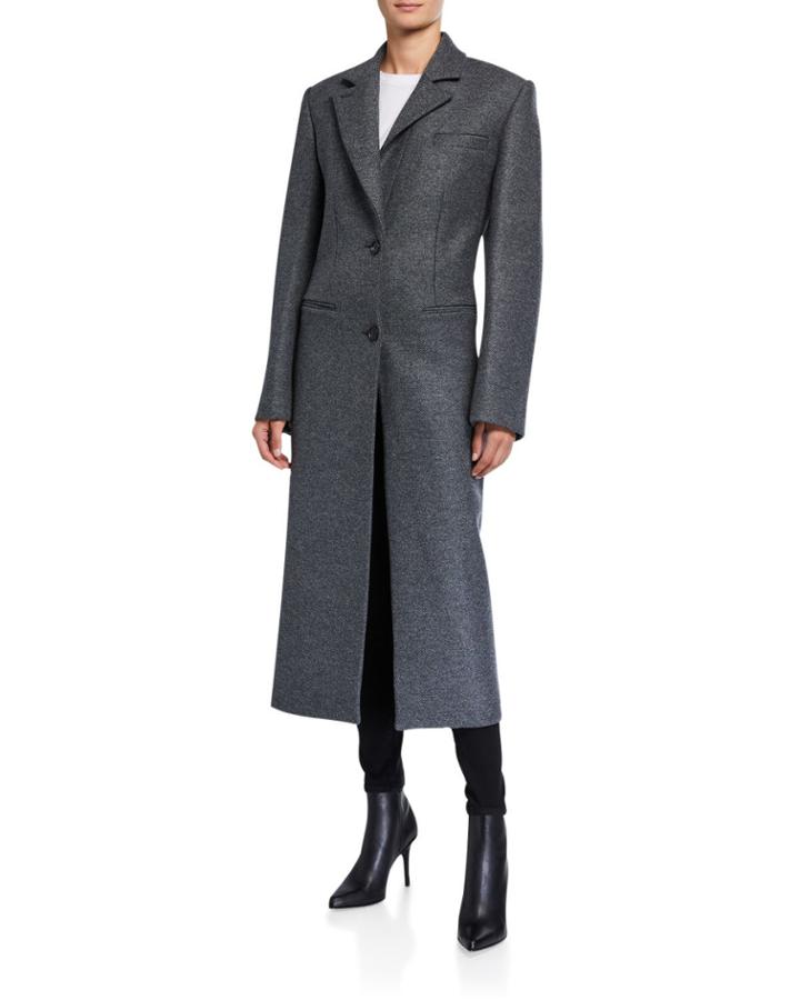 Wool-cashmere Two-button Coat
