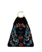 Floral-sequin Clutch Bag