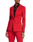 Notch-lapel Single-button Blazer