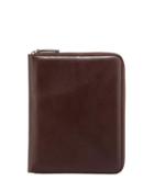 Leather Zip-around Ipad&reg; Case, Dark Brown