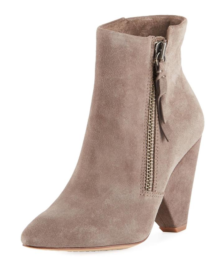 Neva Suede Cone-heel Ankle Boots