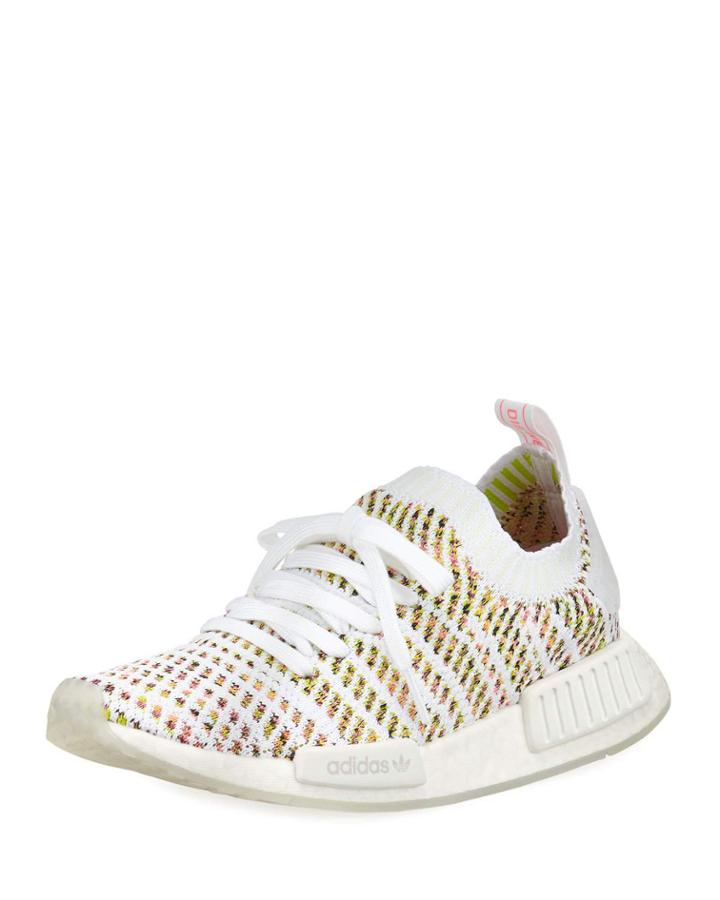 Nmd R1 Primeknit Sneakers, White/yellow/pink