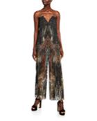 Pleated Patchwork Jumpsuit