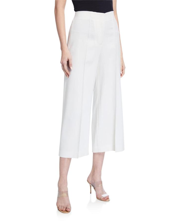 Ryerson Pintuck Wool-blend Wide-leg Pants