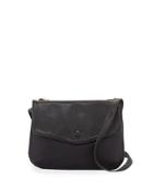 Marni Fold-over Nylon Crossbody Bag, Black