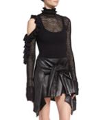 Boa Vista Open-knit Bodysuit, Black