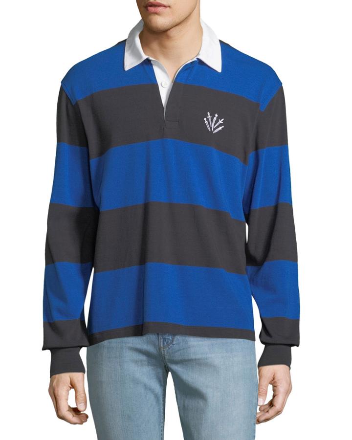 Men's Rugby Polo Shirt With Dagger Embroidery