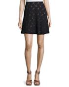 Lace-overlay A-line