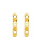 Monaco Citrine Hoop Earrings, Yellow