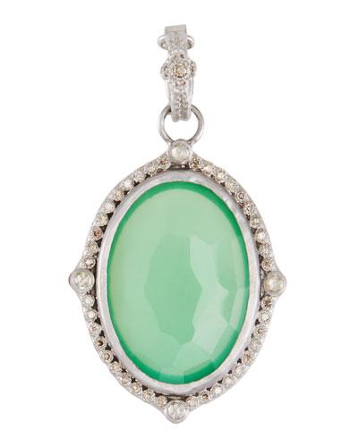 New World Pointed Oval Doublet Enhancer, Green