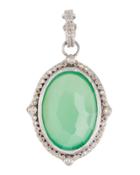 New World Pointed Oval Doublet Enhancer, Green
