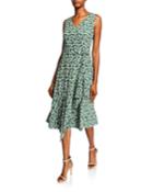 Telson Leaf-print Dress