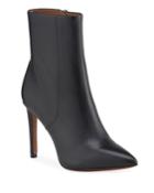 Ava Leather Stiletto Booties