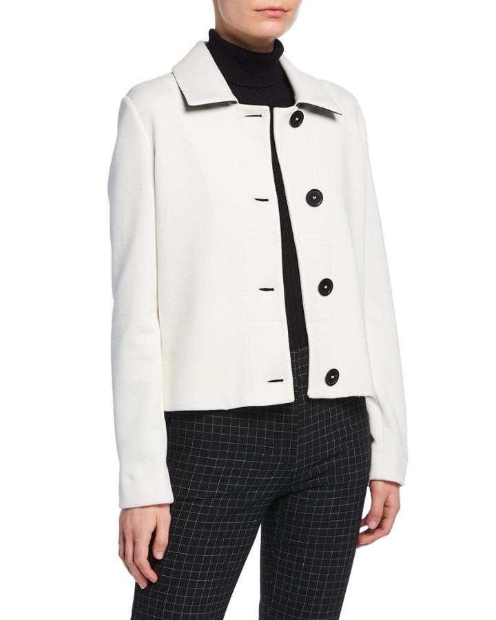 Cropped Ponte Jacket