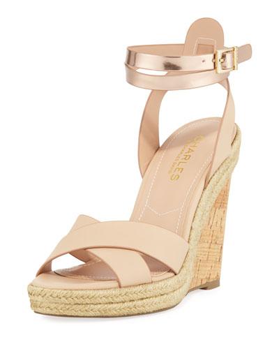 Brit Cork Wedge, Nude