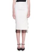 Light Mikado Lace-hem Trouser