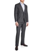 Men's Sharkskin Striped Two-piece