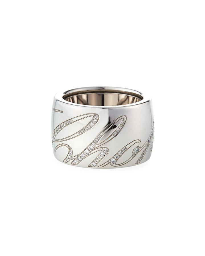 Chopardissimo 18k White Gold Diamond Ring,