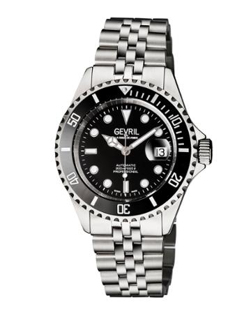 Men's 43mm Wall Street Diver Watch W/ Bracelet, Black