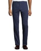Men's Carpet-print Straight-leg Trousers