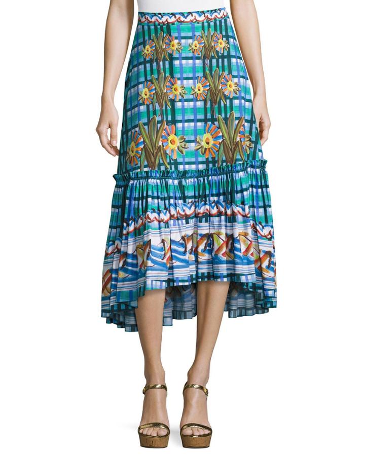 Embroidered Cotton Midi
