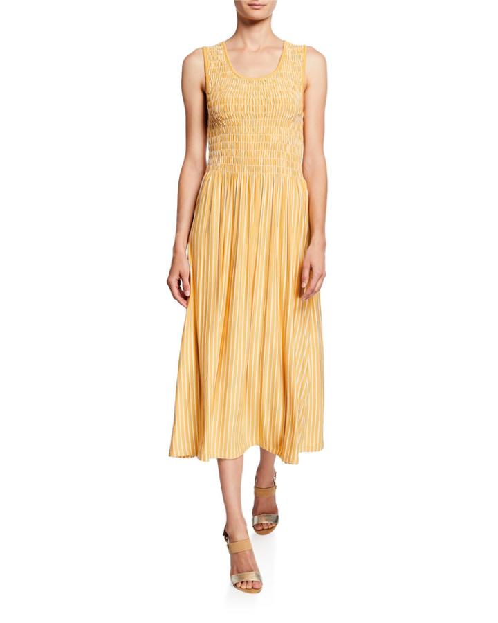 Smocked Bodice Striped