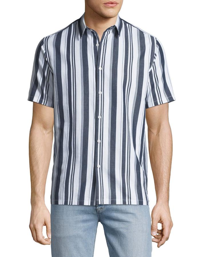 Men's Irving Wide Striped Short-sleeve