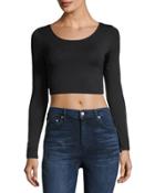 Stretch-knit Cropped Tee