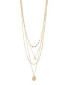 Layered Cowrie Shell Necklace, Gold