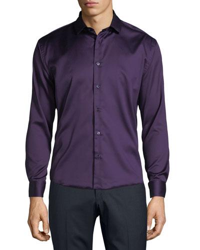 Regular-fit Wear-it-out Solid Sateen Sport