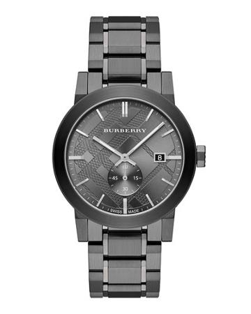 42mm Stainless Steel City Bracelet Watch, Black