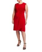 Plus Size Knotted-front Dress