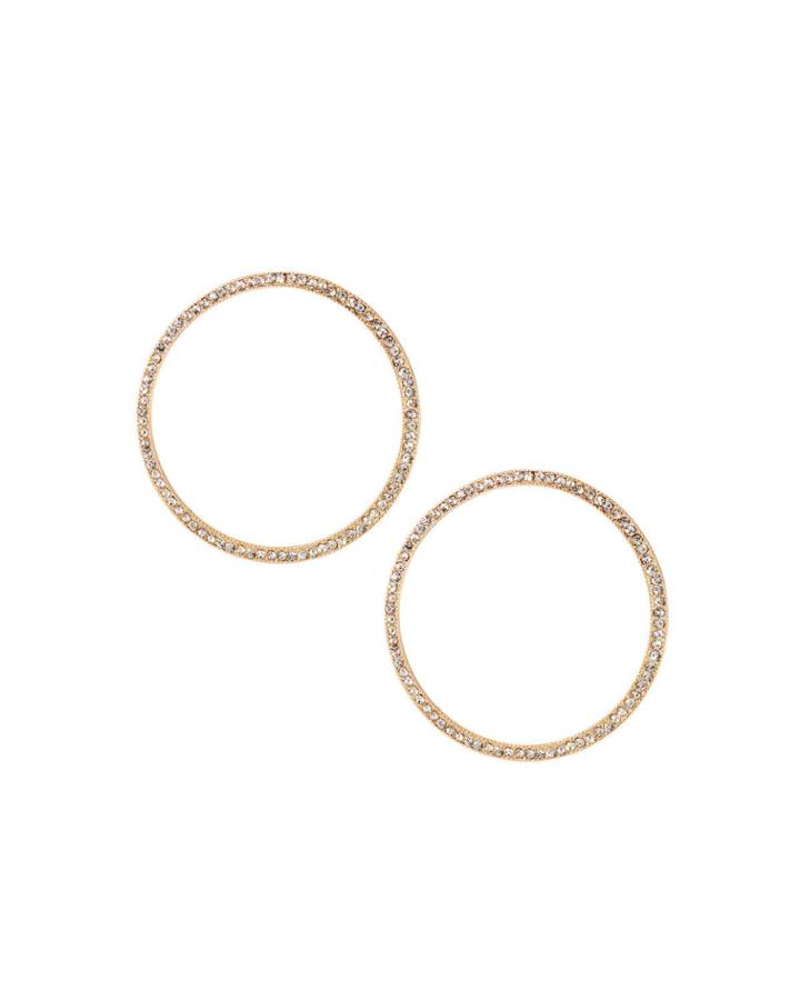 Front-facing Crystal Hoop Earrings