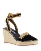 Global Suede Wedge Espadrilles