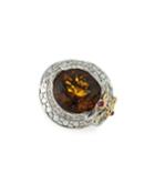Naga Two-tone Cognac Dragon Ring,