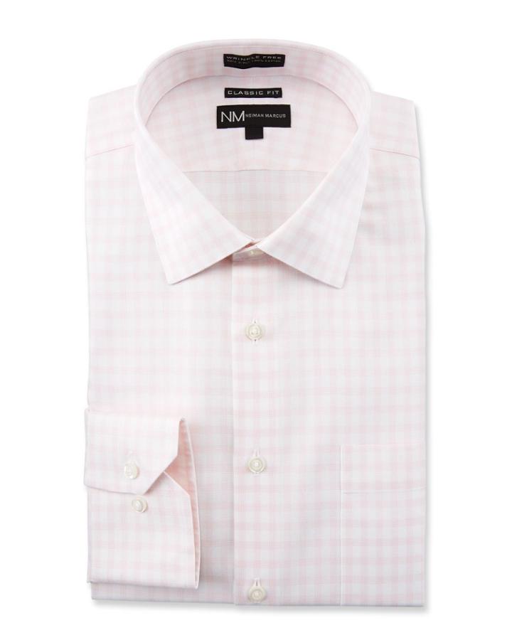 Men's Classic Fit Non-iron Check Dress