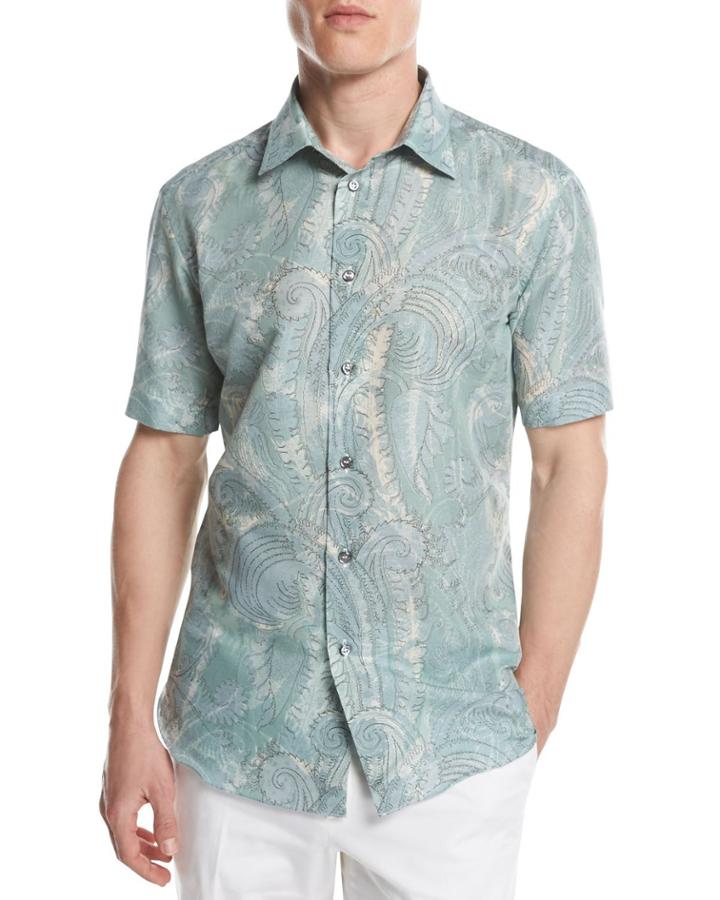 Large Paisley Short-sleeve Sport