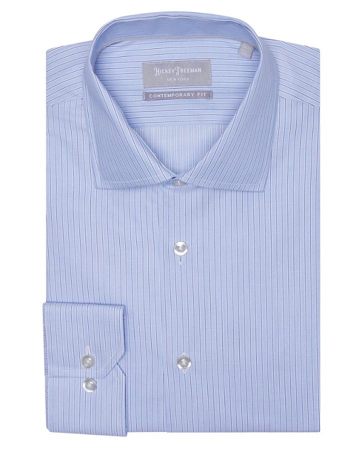 Men's Contemporary-fit Dobby Stripe Dress