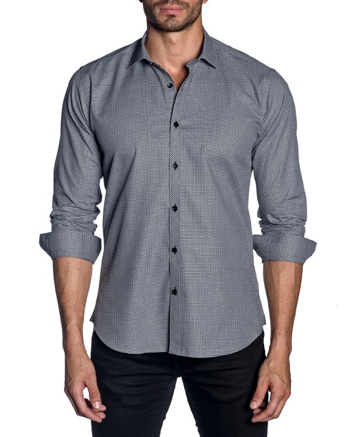 Men's Semi-fitted Micro-houndstooth