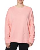 Plus Size Distressed Pullover
