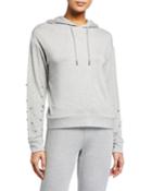 Sleeve Embellished Fleece Pullover