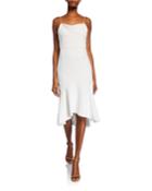 Adrina Cowl-neck Spaghetti-strap High-low