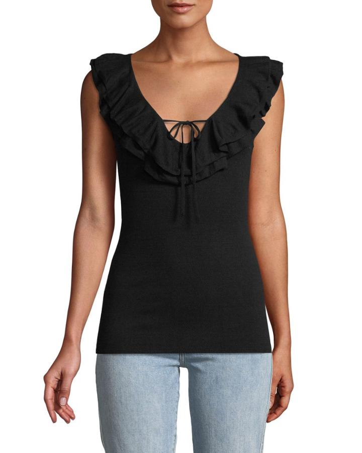 Ruffle Up Tie-front Sleeveless