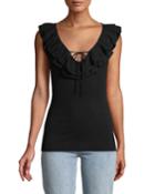 Ruffle Up Tie-front Sleeveless