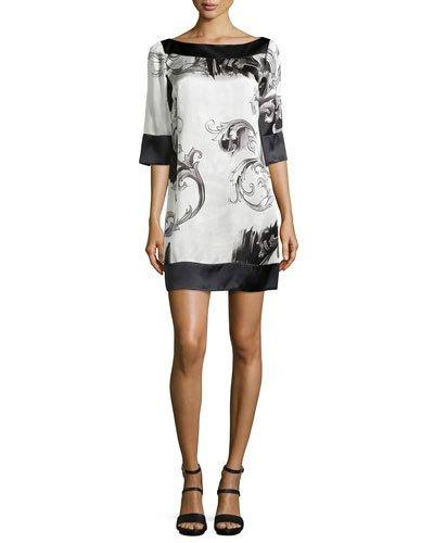 Printed Silk Crepe De Chine Dress