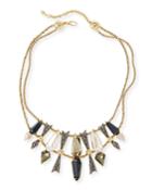 Two Tier Mixed Crystal Statement Necklace
