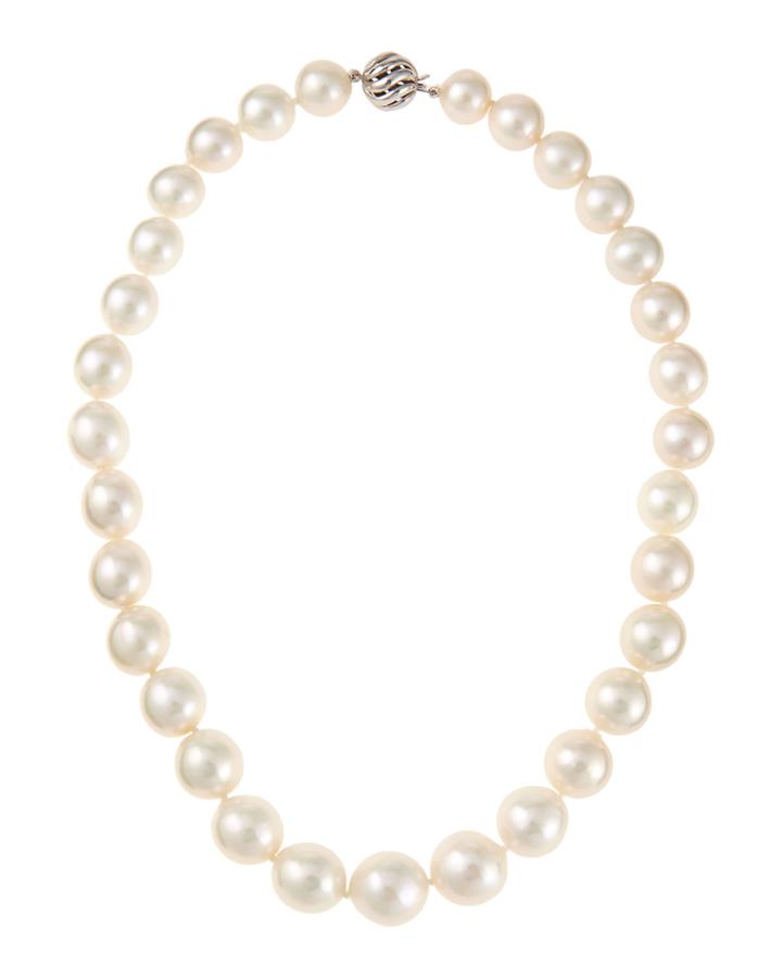 Belpearl White Freshwater Pearl Necklace, 12-15mm, Women's