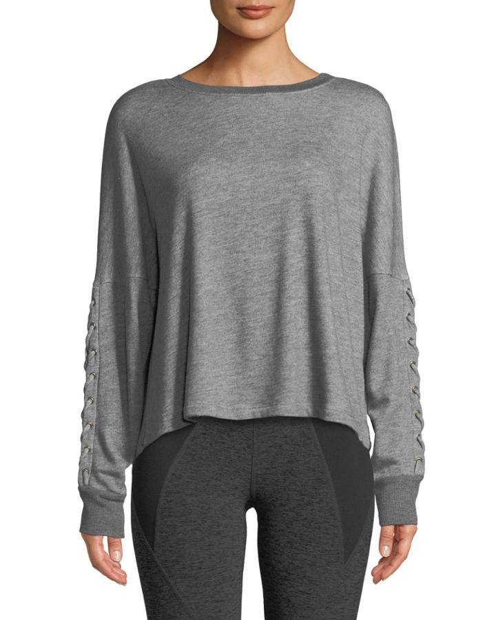 Lasso Lace-up Draped Pullover
