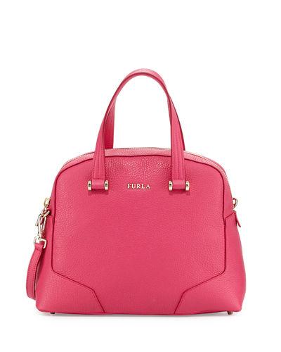 Michelle Medium Leather Domed
