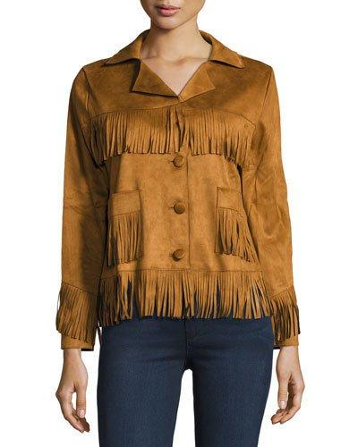 Saddle Up Faux-suede Jacket,